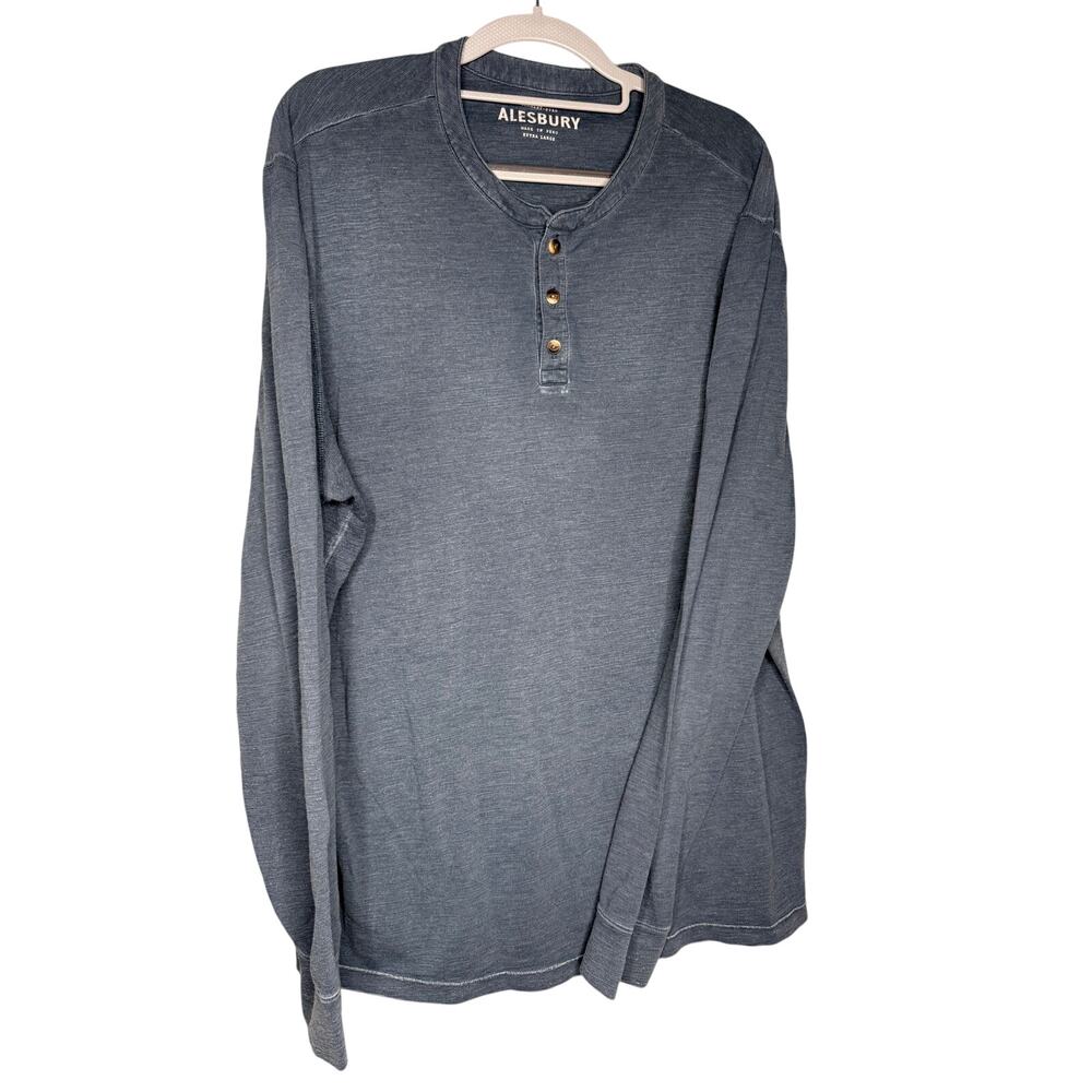 Alesbury blue Henley‎ long sleeve top